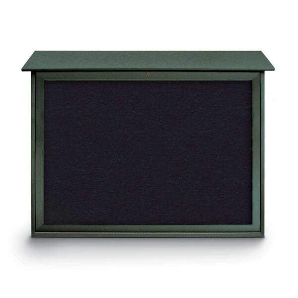 Indoor Enclosed Combo Board, 42"x32", Bronze Frame/Black & Forbo
